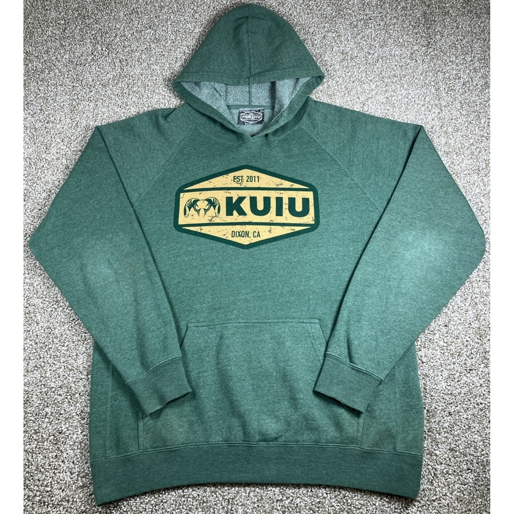 Kuiu Men's Green Hoodie Pullover Hunting Logo Outdoors Men's Size Large? *Read